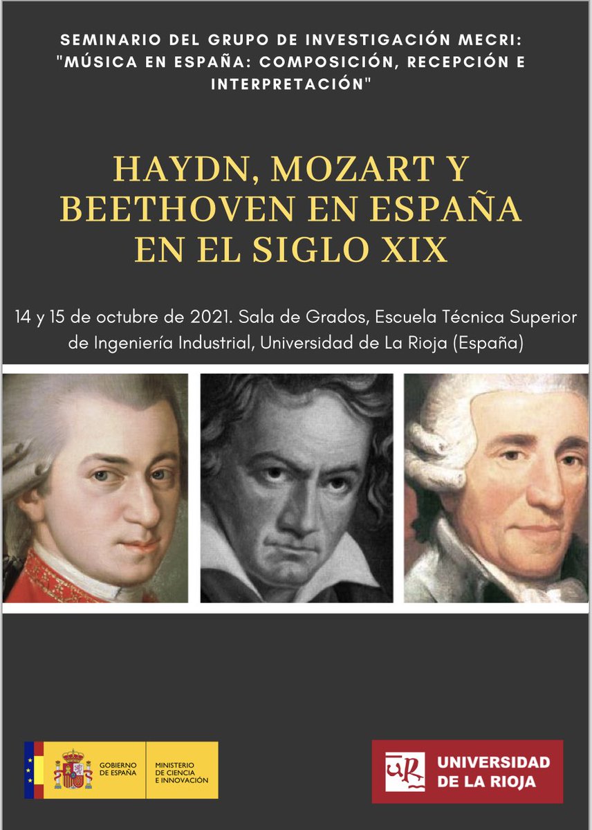 MusicologiaUR's tweet photo. Comienza el seminario “Haydn, Mozart y Beethoven en España en el siglo XIX” del grupo #MECRI en @unirioja con la intervención de @MiguelAMarinL y #CristinaFernandes sobre ‘Las Siete Palabras’, de #Haydn ⤵️ https://t.co/fMP8SZegDn