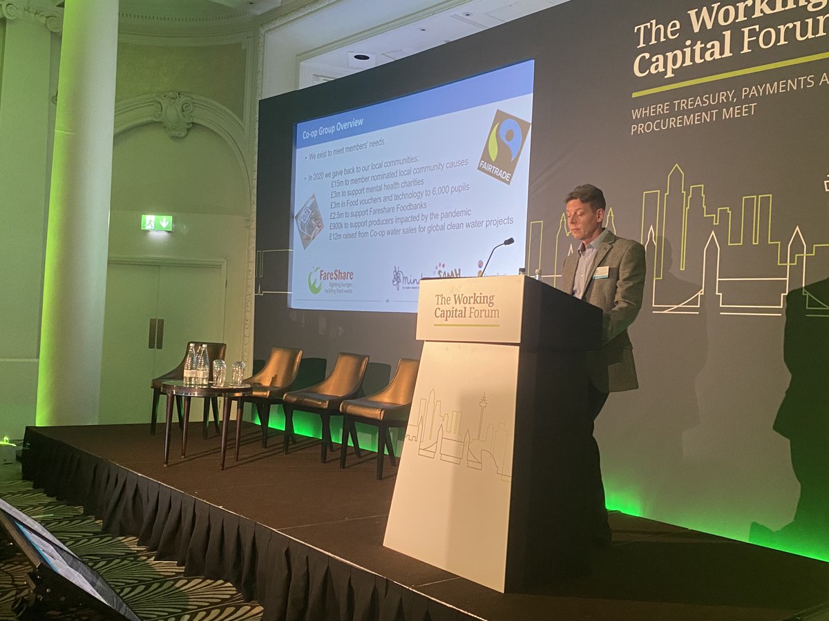 mikeghewitt's tweet photo. Simon Nuttall, Head of Tax, Treasury &amp; Insurance at the Co-op is explaining how the group is giving more suppliers access to early payment while also supporting its working capital and business transformation strategy
#Workingcapitalforum https://t.co/ytm7rqGqxZ