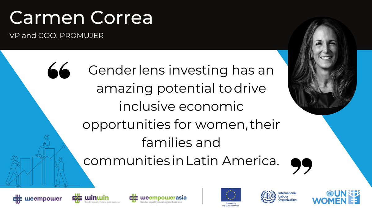 Inspiring words from @mcccdea from @promujer. Thank you for joining us! 👉🏽You can still join the session 'Powerful Alliance building a better future for women across the world' live: unwo.men/TPsI50GqZ1m #WeEmpower #WeEmpowerAsia #WEPs W/🇪🇺