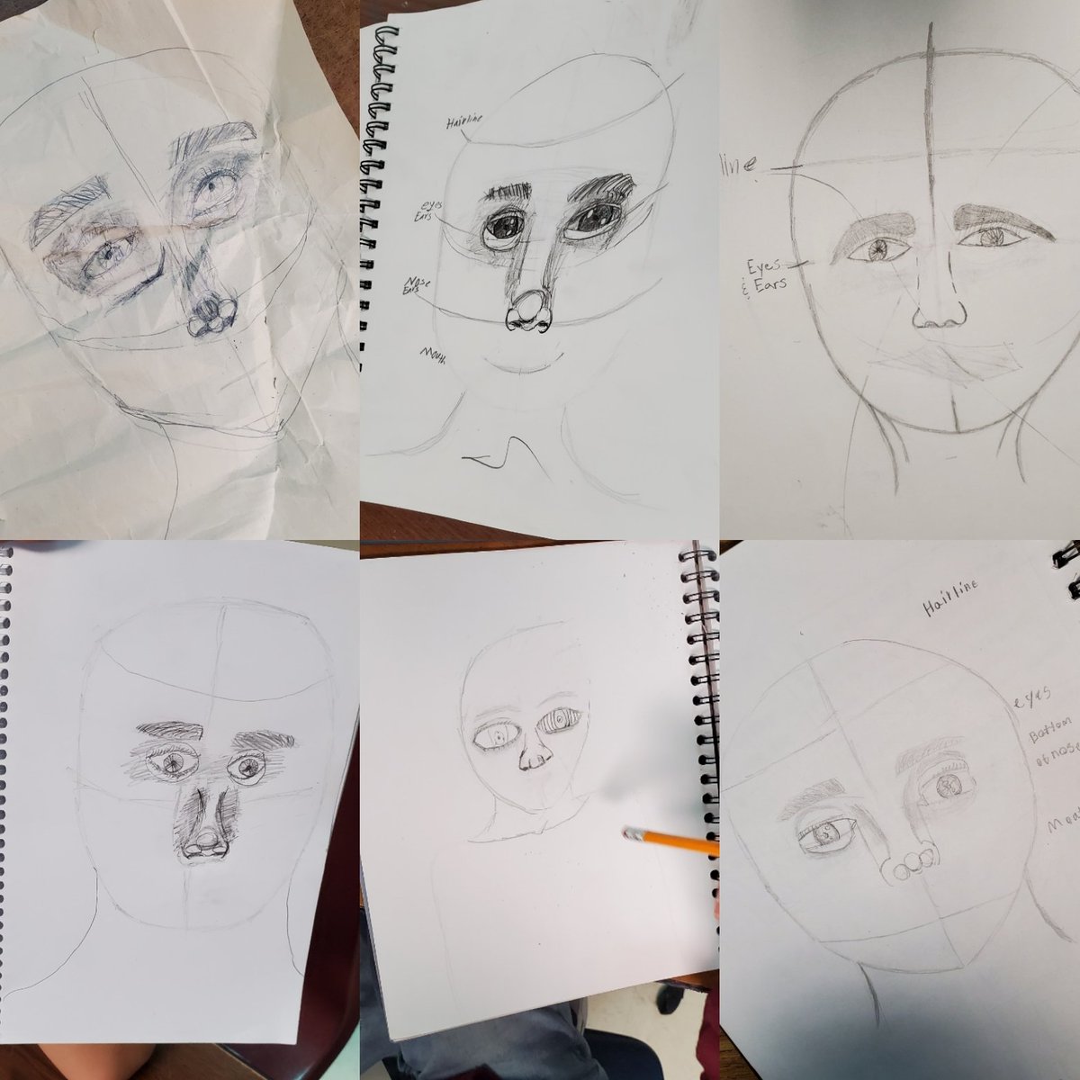 ArtCoyle's tweet photo. 6th grade student artists learning how to draw and shade a proportionate face! They amaze me every day with their skills. #gisdarts #choosegarlandisd #middleschoolart #gisdvapa https://t.co/1Buh5bq8Nw