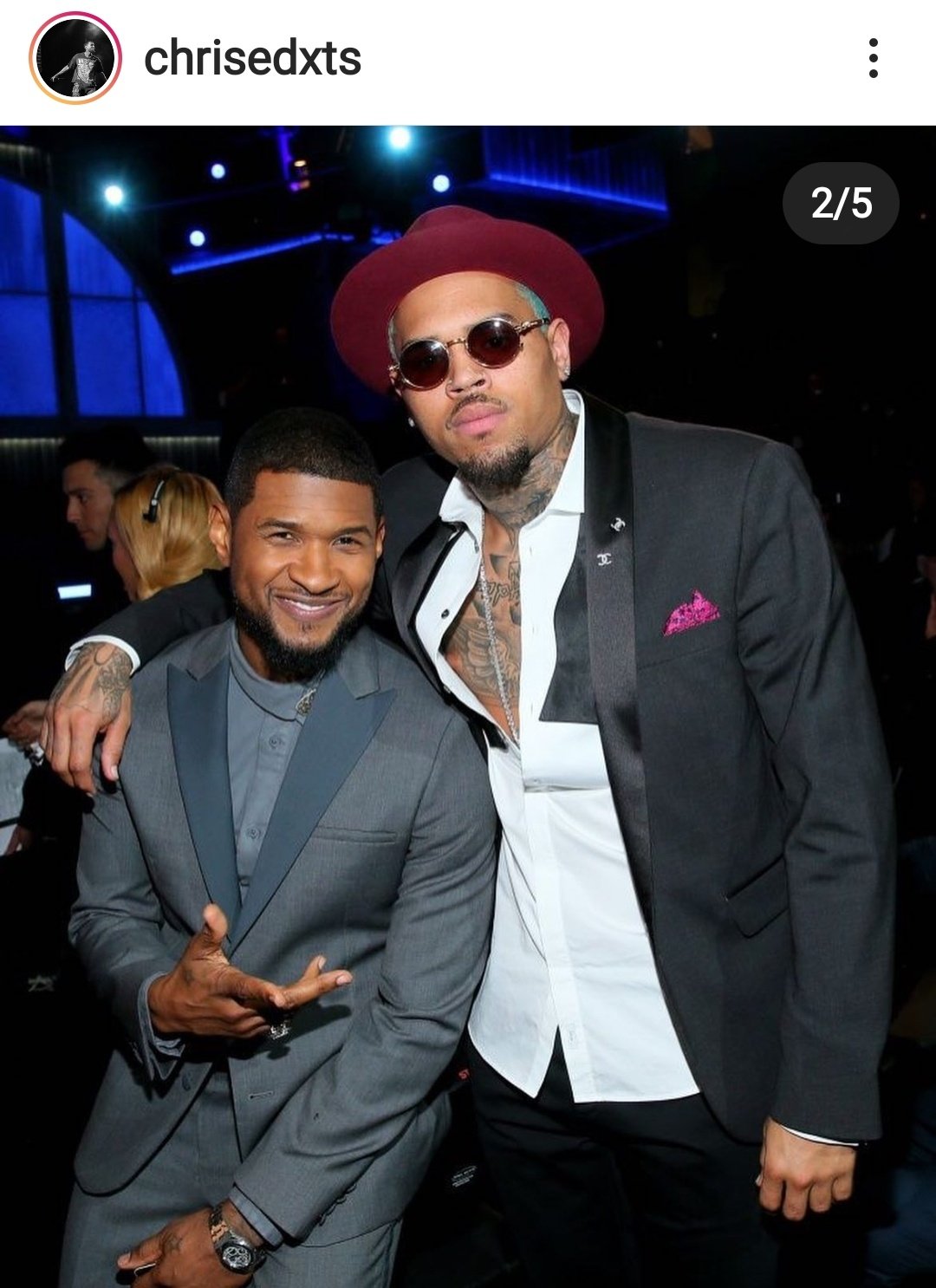 Let me find out Chris is taller than Usher ?! 

Happy Birthday Usher !        