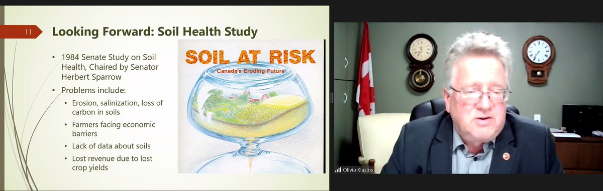 Last night, I had the opportunity to speak to <a href="/GreyFedAg/">Grey County Federation of Agriculture</a> at their virtual Annual General Meeting about my work at the <a href="/SenateCA/">Senate of Canada</a>, the importance of #CdnAg, and #soil health. Always great to connect with members of the #OntAg community! #AgricultureMatters #SenCA