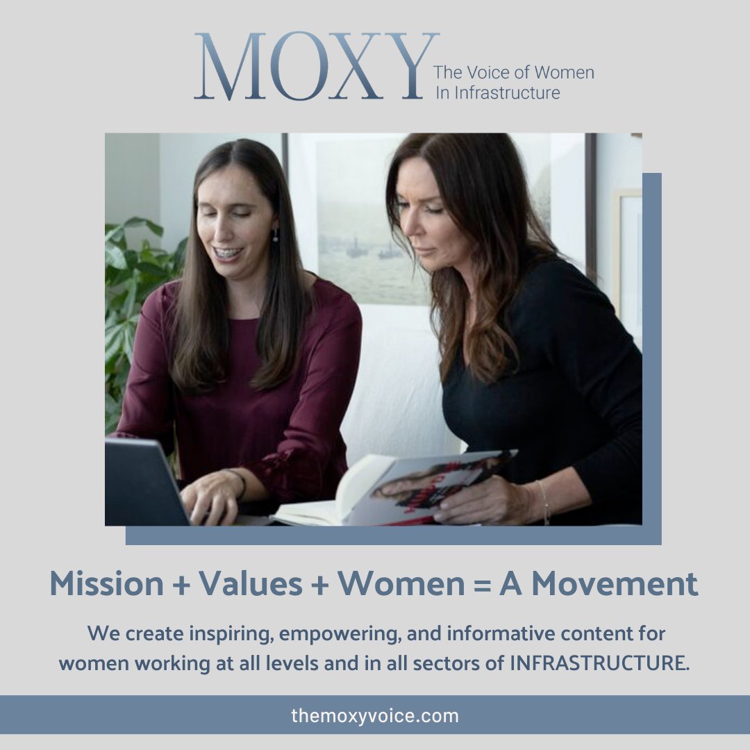 theMOXYVoice's tweet photo. Most #infrastructure publications target men first and women as a novelty. But women in infrastructure are the reason MOXY exists. Learn how to join the #MoxyMovement here: https://t.co/DaMP57Ky2t @WomenTrades @GirlsBuildWorld @WomenInSci @WomenTruckers @TheRayHighway https://t.co/KtOVkZR3QW