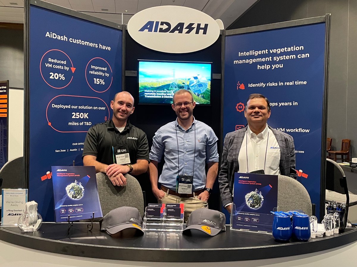 aidashinc's tweet photo. In other news - We're ready to shake things up at #UAWeek by @weareuai today! Drop by our booth in the Exhibiter's Hall for some cool swag and a quick chat with our team.
#UtilityAnalytics #AiDash #VegetationManagement https://t.co/vCx59Za4Ai