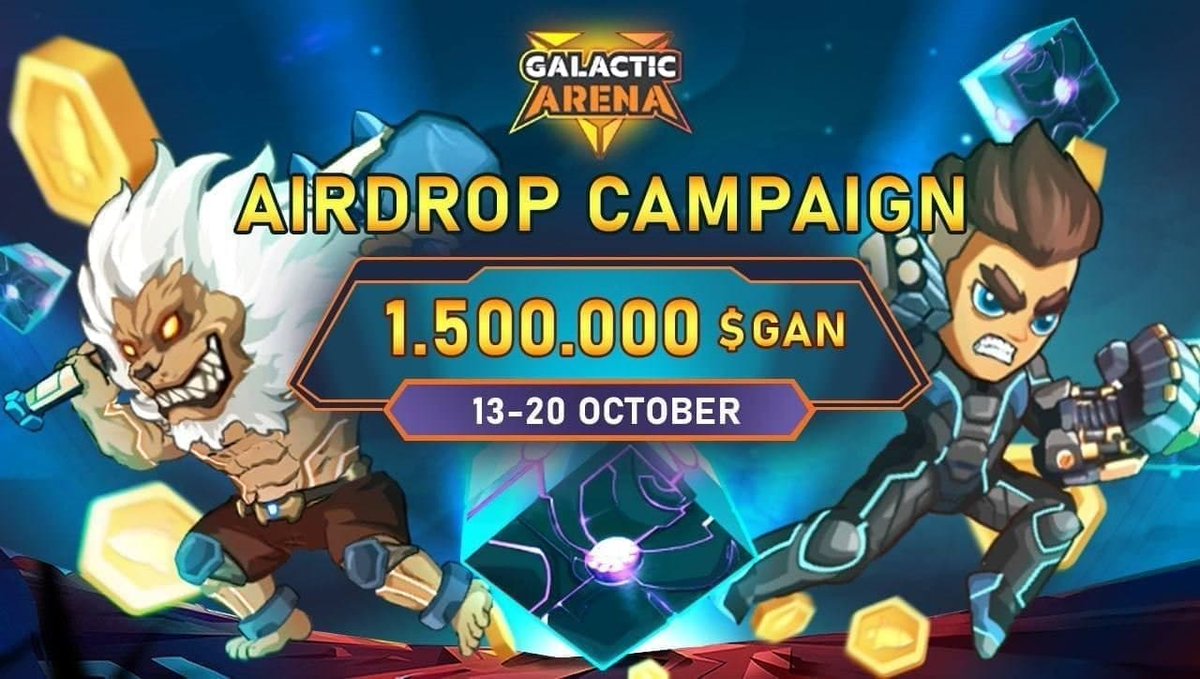 🚀 Airdrop: Galactic Arena: The NFTverse! 💰 Value: 200 $GAN 👥 Referral: 50 $GAN 🗞 News: Game Trailer 📅 End Date: 20th Oct 🏦 Distribution Date: Within week after IDO 🛠 Chain Network: BSC 🤖 Complete data: t.me/GalacticArenaA… #Airdrops #Airdrop #BSC #GalacticArena