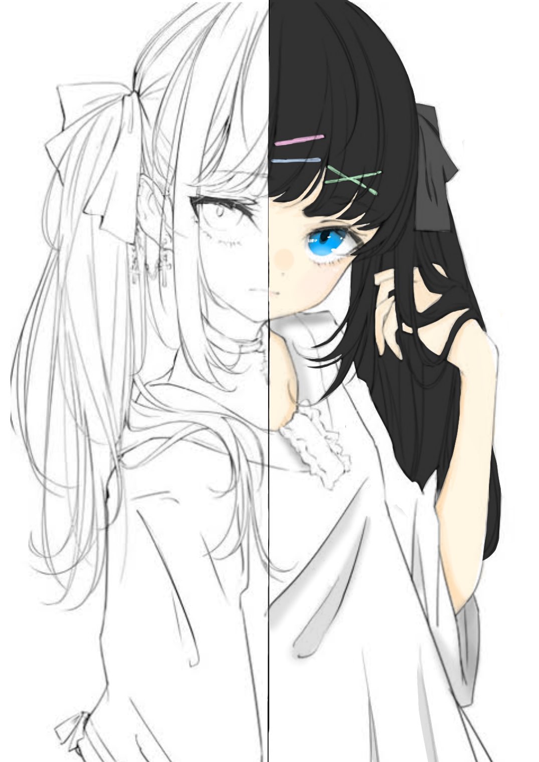 Twitter 上的 星堂 はる Tiktokとインスタで友達と共同でイラストを描くことになりました 今途中の色塗り 線画はフリー素材 ヲウカとソウもあげていきたいです イラスト イラスト好きな人と繋がりたい ツインテール 女の子 イラストレーターさんと繋がり