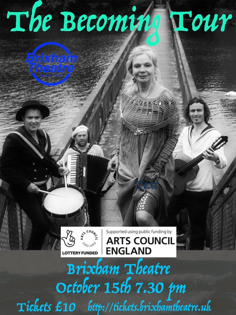 facebook.com/TheBecomingTour
TOMORROW 7.30pm BRIXHAM THEATRE £10 mesmerising performance, selkieswhales&amp;manatees The Mermaid's Becoming #musical #Folklore #folkmusic #Singing more info pls follow link
<a href="/Brixham/">Brixham</a> <a href="/TheatreBrixham/">BrixhamTheatre</a> <a href="/BBCDevon/">BBC Devon</a> <a href="/GerardCousins/">GerardCousins</a> <a href="/PeteWatson01/">Pete Watson</a> <a href="/JoMayPercussion/">Jo May</a>
