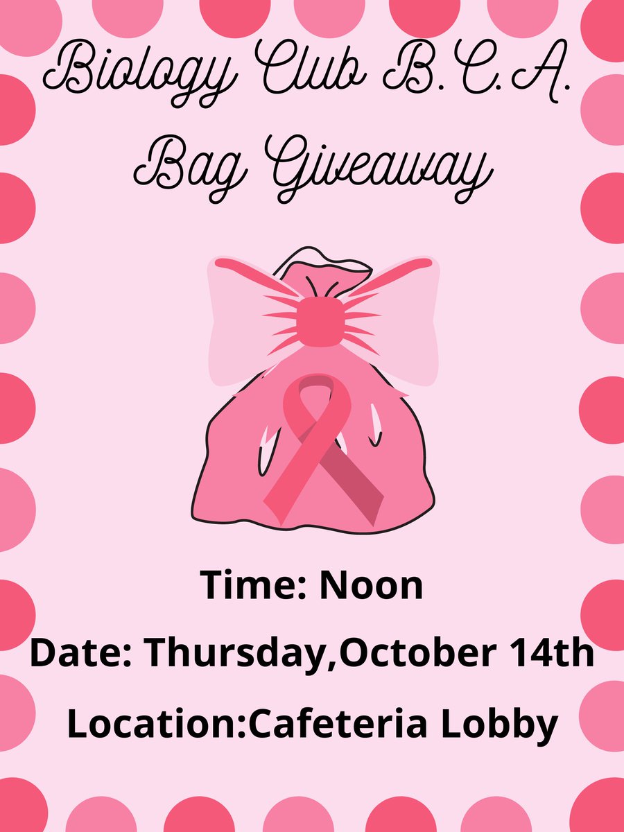 Join us in honoring Breast Cancer Awareness Month today by picking up a few items to show your support for all who have fought the battle!  Goody bags are available while supplies last.