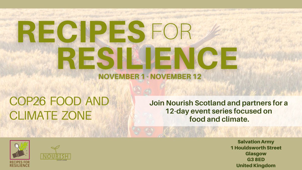 ruaf's tweet photo. #COP26 is around the corner! Don't miss the #RecipesforResilience space to discuss the food climate nexus. Food matters, cities matter, farmers matter - so why aren't they being talked about at #COP26? 🥘 🍃 👨‍🌾 Join us to learn more https://t.co/eCrcR0DKsW

👥@nourishscotland https://t.co/9cjD5Q7VTc