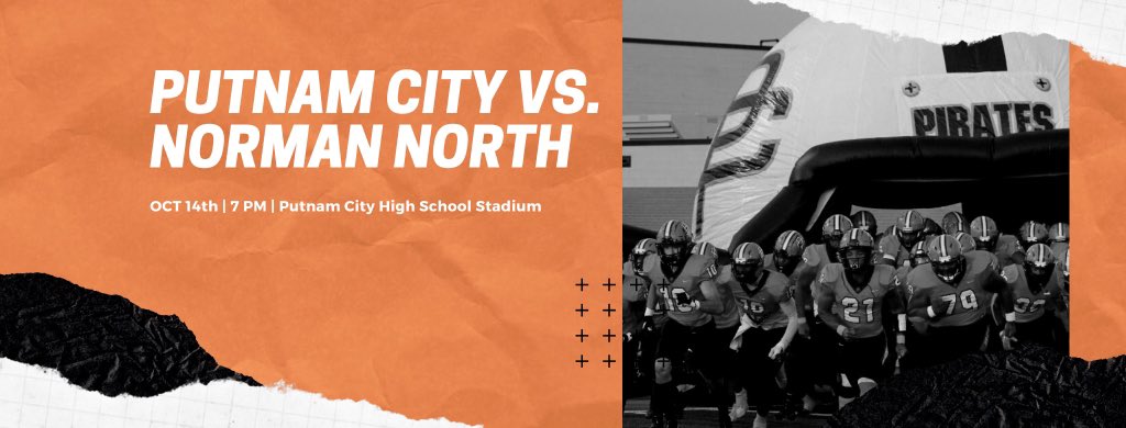 Cheer on your <a href="/PutnamCityFB/">PC Football Recruiting</a> tonight before you head out for Fall Break! ⚫️🟠🏴‍☠️ #BurnTheShips