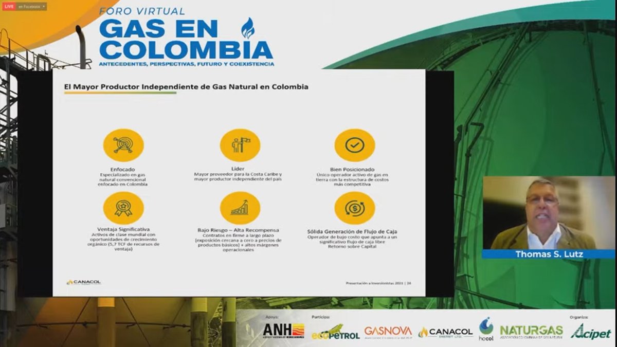 Acipet_CO's tweet photo. #ForosAcipet | "Pensamos que el gas es el futuro y tenemos una gran parte invertida en esto, queremos un negocio transparente y ético. Tenemos una supervisión de nuestra junta directiva"
#ForoAcipetGasColombia | Thomas S. Lutz, Presidente Canacol Energy Colombia https://t.co/uyFMhPUrTZ