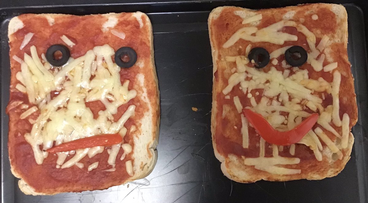 opara_mrs's tweet photo. It’s the famous #WWAMasterchef week @MasterChefUK @winston_way. We are so delighted to present our Emotion Pizza Toast. Can you identify the different emotions on our pizza toasts? 👨‍🍳 @Mr_Chadda @MrsKashem @MissBegum14 @MissSharrard @LubnaAl79248716 https://t.co/KpPfTMEK8L