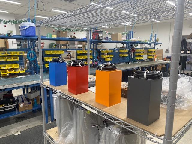 Some custom color Lumicubes! Pathway offers a wide range of custom finish options. Contact our sales team today for more info. #customlighting #ledlighting #squarecylinder #architecturallighting #lightingdesign