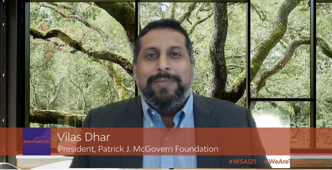 "What kind of #AI future do we really want?"
"We @PJMFnd think we all would come back with same answers. We want #AI that affirms our humanity,centres our dignity gives us the ability to be as curious+community centric as we want to to be+
the best we can be" <a href="/vilasdhar/">Vilas Dhar</a> #WSAI21