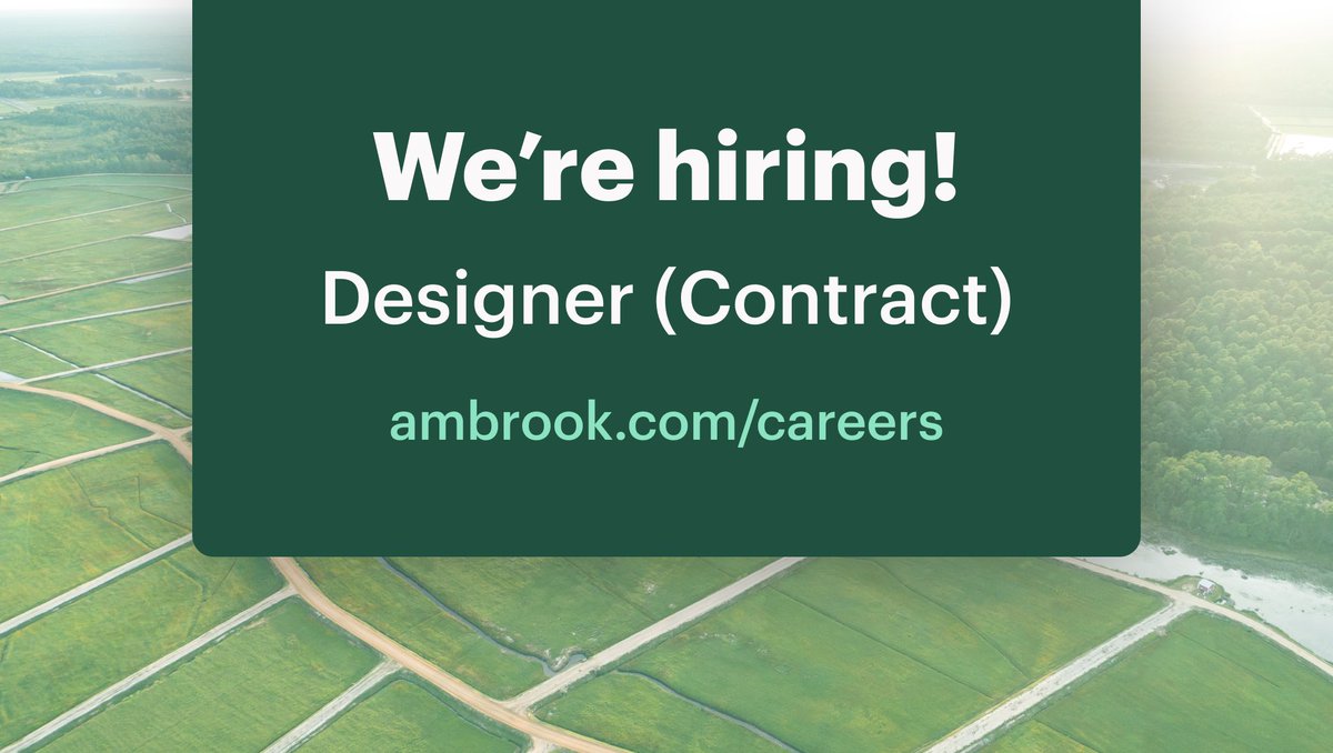 jeffand_'s tweet photo. I’m hiring a Designer at Ambrook!

This will be a remote, part-time contract to drive design while I am out on paternity leave where you can dabble in 💸 fintech, 🚜 agriculture, and 🌎 climate tech.

DM me to talk about it! https://t.co/qwpuiPjkes
