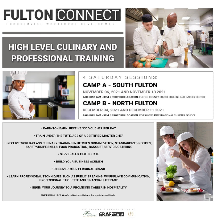 Great opportunity for Fulton culinary students to work alongside a Certified Master Chef and gain valuable employability skills!  Looking forward to exposing students and developing future culinarians! <a href="/FCSCTAE/">Fulton County Schools CTAE</a> <a href="/DustinDavisCTE/">Dustin Davis-Austin</a> <a href="/TEaton2000/">Tonya Eaton</a> <a href="/DeaKunovac/">Dea Kunovac</a> <a href="/GRAToday/">Georgia Restaurant Association</a> <a href="/FultonEduFDN/">FultonEduFDN</a>