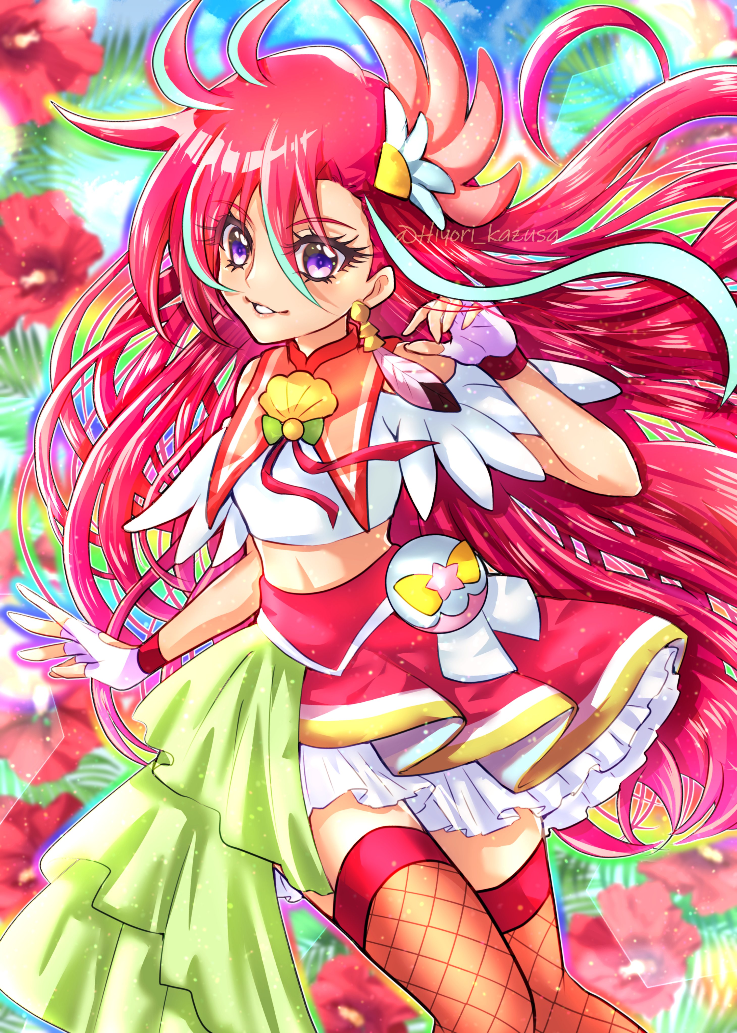 キュアフラミンゴ 滝沢あすか 缶バッジ トロピカルージュプリキュア キュアフラミンゴ 滝沢あすか