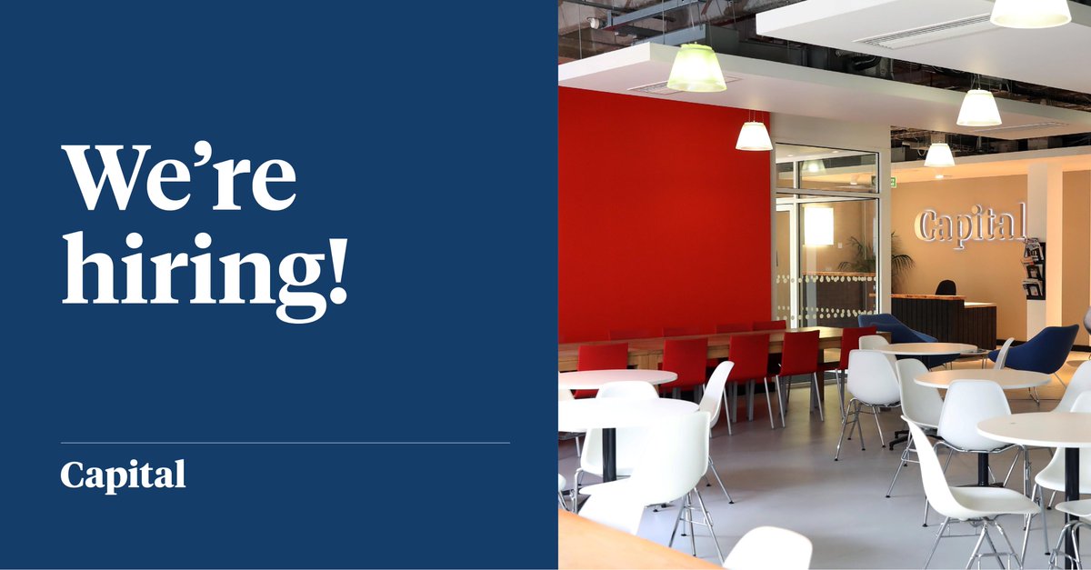We're looking for a brilliant '#CapitalAcademy Lead' to join us. You'll be providing a #development framework that drives excellence and continuously develops our people throughout their #careers. Think you've got what it takes? We'd love to hear from you👉ow.ly/zEEF50GrpT3
