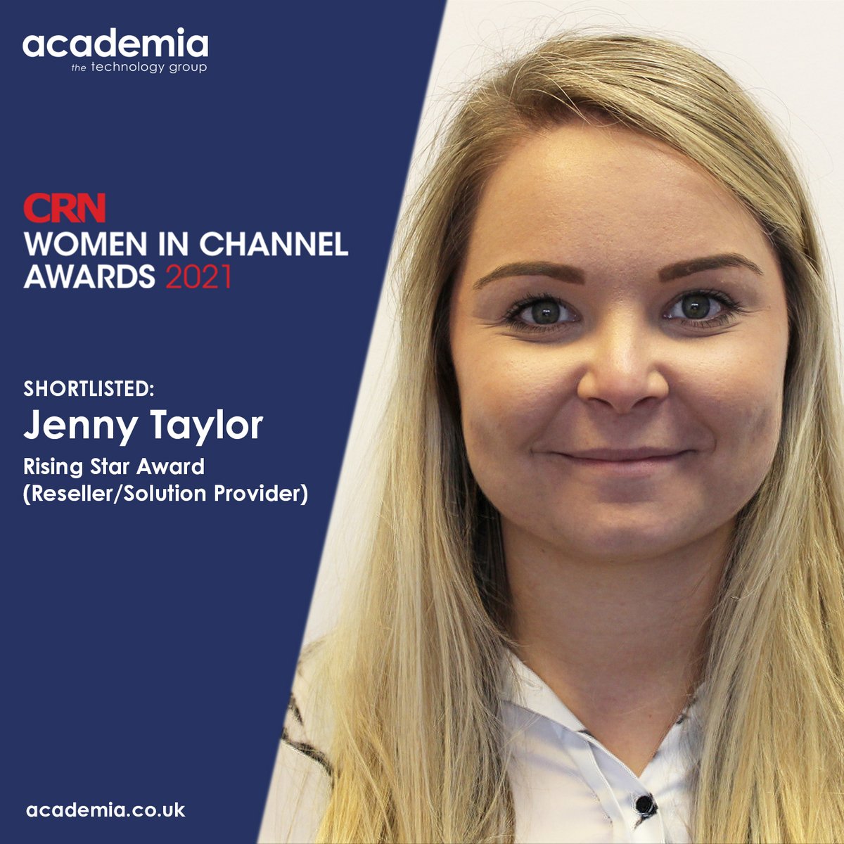 Good luck to Jenny Taylor who has been shortlisted for ‘Rising star award’ at the CRN Women in Channel Awards 2021.

#WomeinChannel #CRN https://t.co/GbAVzIJgR8