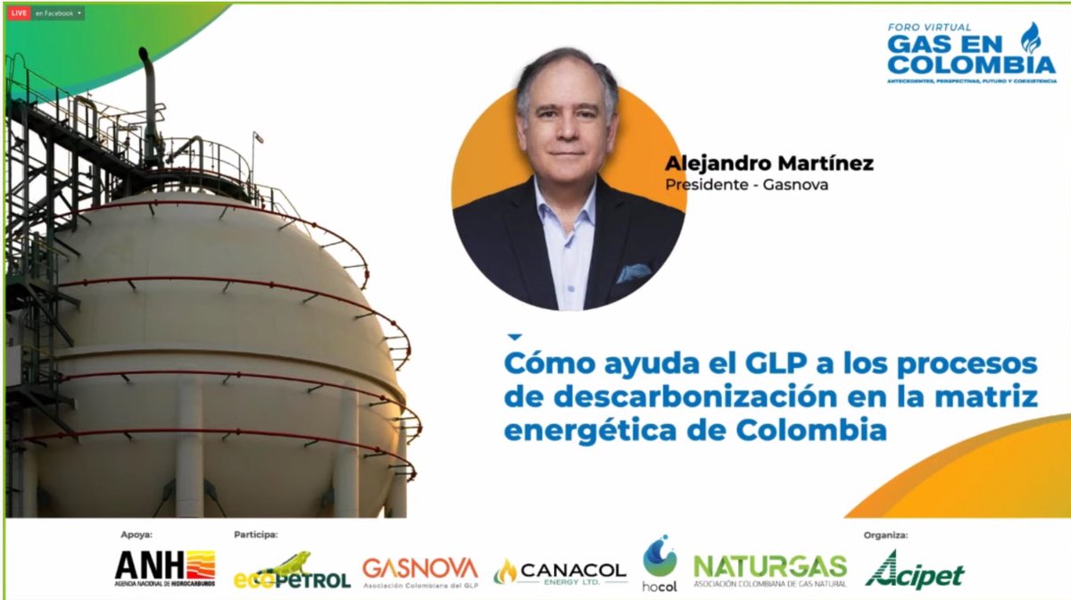 GasnovaCo's tweet photo. #ForosAcipet @Acipet_CO Durante el #ForoAcipetGasColombia, el presidente de #GASNOVA @amartinez_v dio un repaso al estado actual del sector #GasLP en Colombia, principales retos de esta industria y compromisos con el medio ambiente #AirQuality #CleanEnergy https://t.co/GH3oGxXDaV