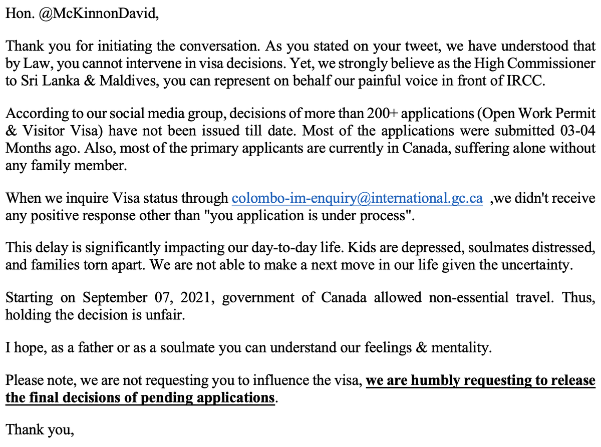 Maryam_Marry123's tweet photo. @McKinnonDavid Please refer to the below clarification &amp; request. looking forward your valuable response, @CitImmCanada @HCCanSriLanka @CanHCSriLanka https://t.co/w6DXsSWiur https://t.co/w8mSCHNckO