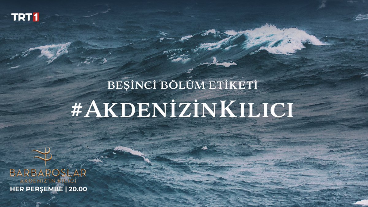 Alesta! Bu akşamki bölüm etiketimiz; #AkdenizinKılıcı ⚓
Etiketimize yorumlarınızı ve görüşlerinizi bekliyoruz! ✍️
#BarbaroslarAkdenizinKılıcı bu akşam 20.00’de <a href="/trt1/">TRT 1</a>’de