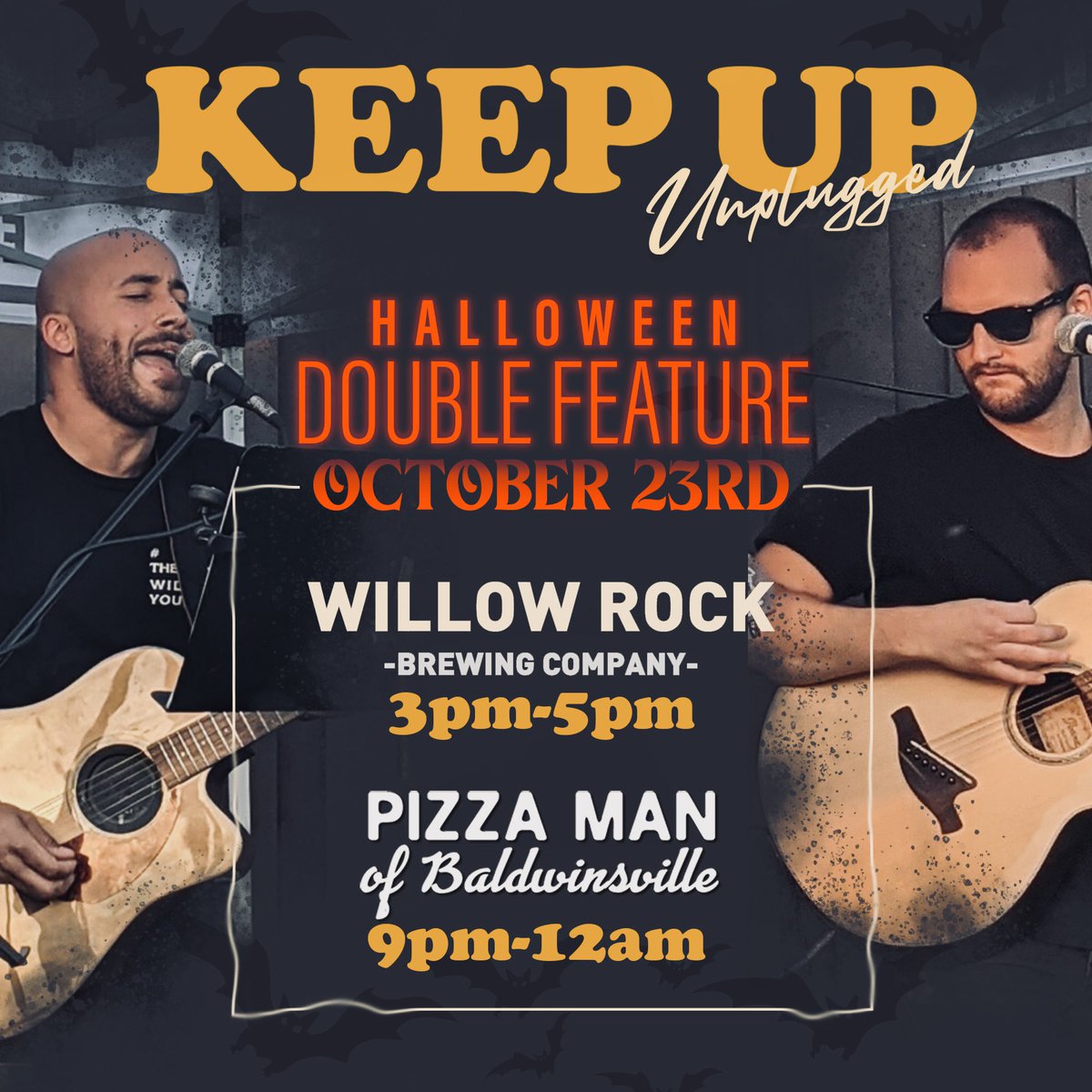 Let’s start this Halloween off on the right! Come check out the double feature we will be playing at <a href="/WillowRockBrew/">Willow Rock Brewing</a> and #PizzaManPub