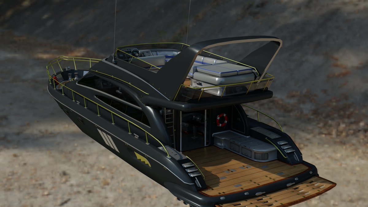 Brace your selves a reveal is coming!

A GOLD small yacht has appeared...