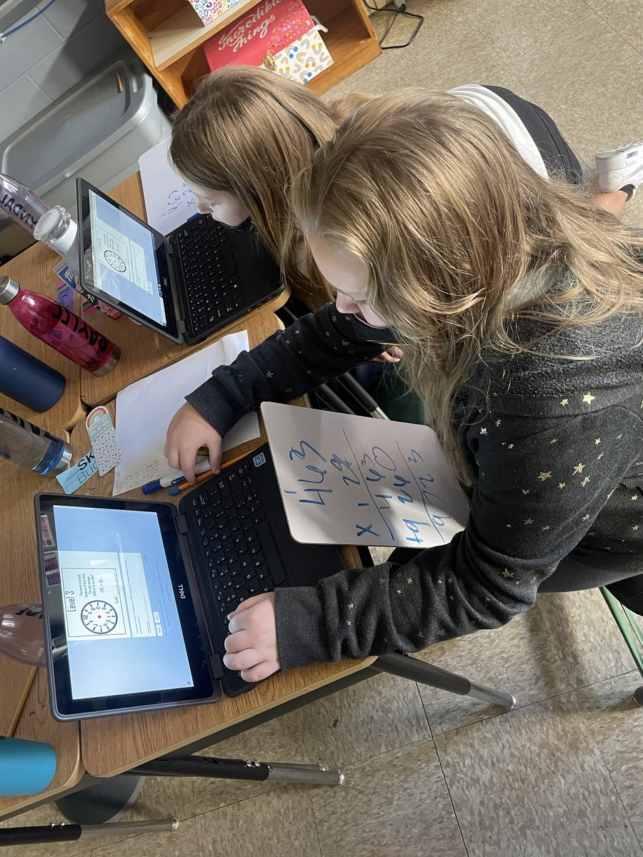 Ss worked through an Escape Room, solving various multiplication problems and decoding the clues to progress. Everyone was actively engaged the entire time. Miss Sommerfeld has amazing things happening in her room! It’s one of my favorite places to be! <a href="/LindberghSchool/">Lindbergh Elementary</a> #SJSD