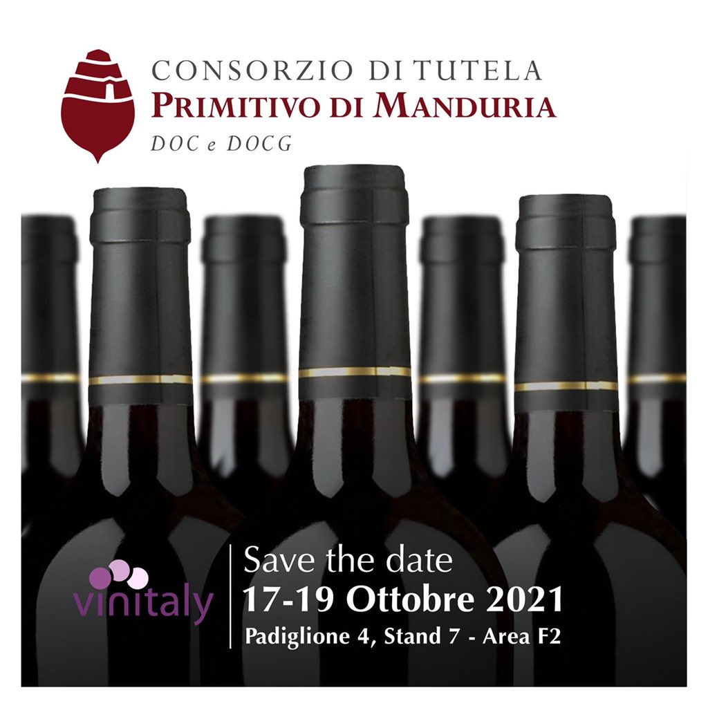 #VinitalySpecialEdition: here we go! 🎉
🍷 More than 40 producers of Primitivo di Manduria ready to tell you our land through a glass of wine! 

📍 17-19 October 2021 Padiglione 4, Stand 7 - Area F2.

#VSE21 #VInitaly #Winelovers #ItalianWine #PrimitivodiManduriaDOP #Puglia #Wine