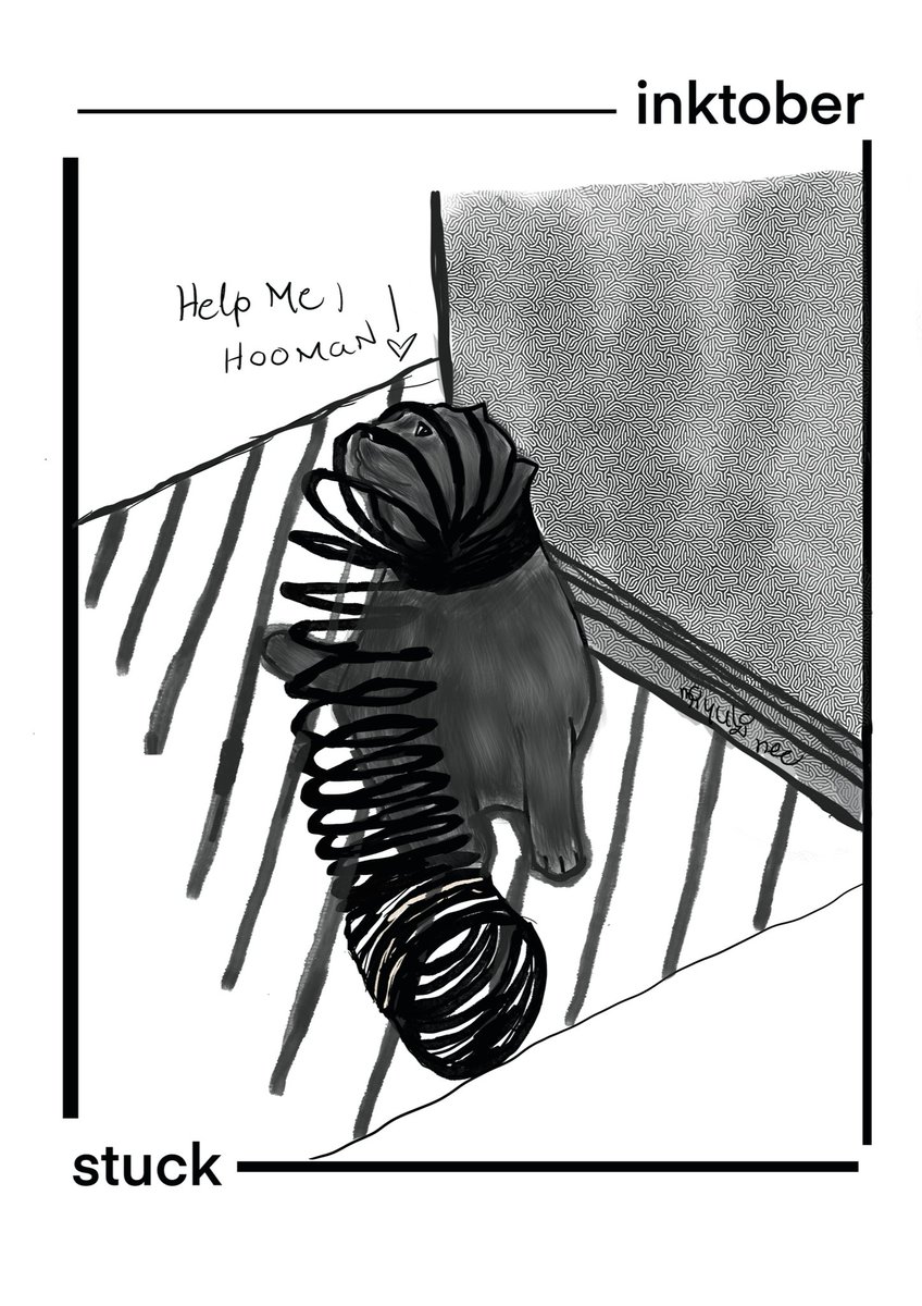 TokyoKire's tweet photo. #inktober2021 - Day 12 - Stuck

#inklove #inktoberprompts #inktober #blackink #anime #manga #digitalart #digitalillustration #kitty #cat #stuck #helpme #drawing #animal #illustration #illustrationartists #illustrator #art https://t.co/Nc72bDrKhr