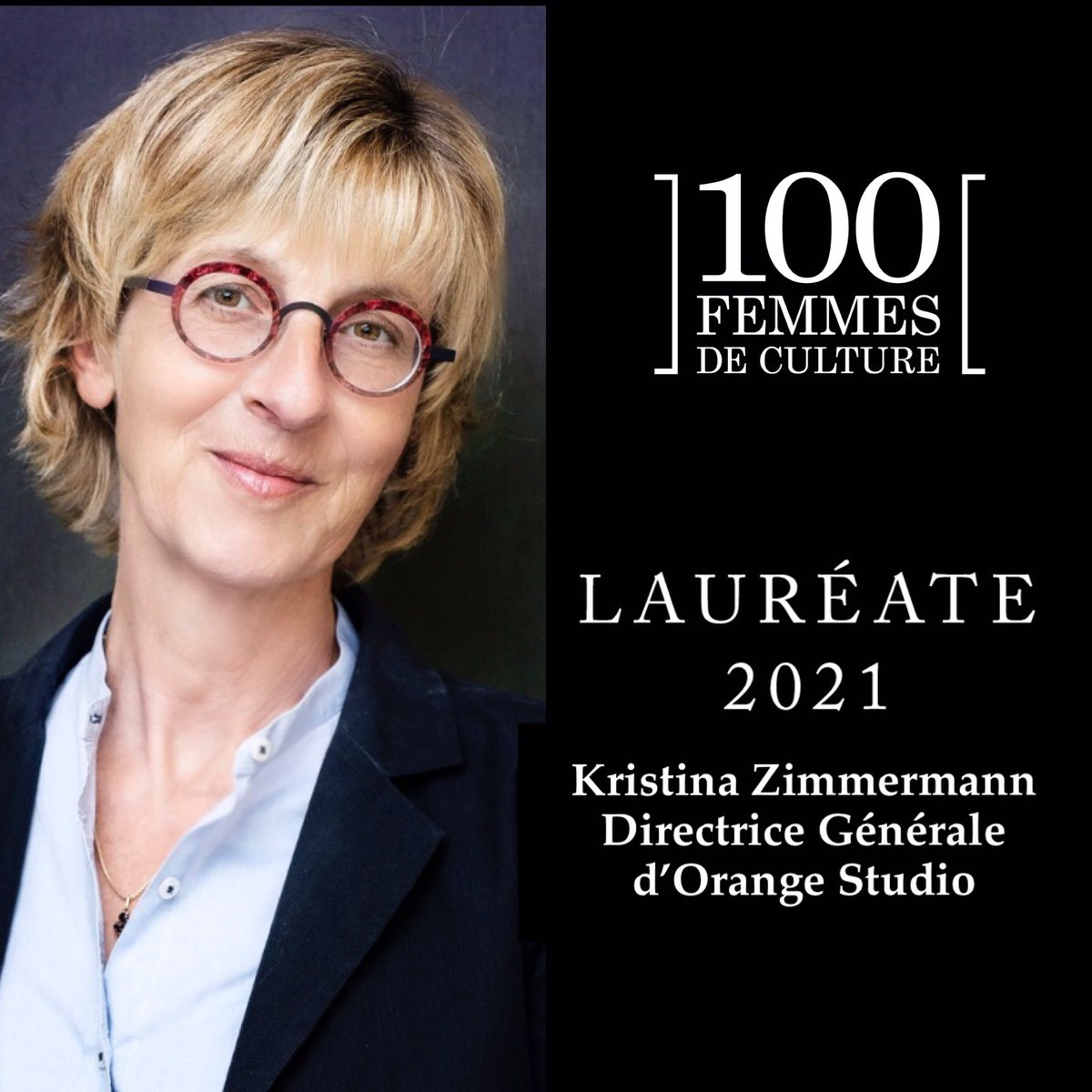 C’est une grande fierté d’être nommée parmi les 100 Femmes de Culture 2021. J’ai toujours placé la culture au cœur de mon parcours professionnel avec la volonté de contribuer au partage des œuvres et la découverte des artistes. Merci au jury ! #femmedeculture