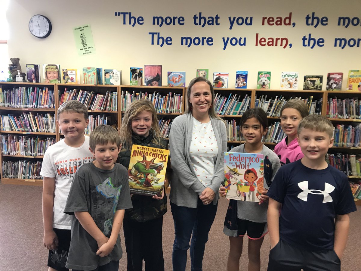 cgrossrhode's tweet photo. A great day at North Bend Central Elementary with author Rebecca J Gomez ⁦@GomezWrites⁩ . Can’t say enough good about  how well she connected with the young readers. https://t.co/TWcEv0cGHl
