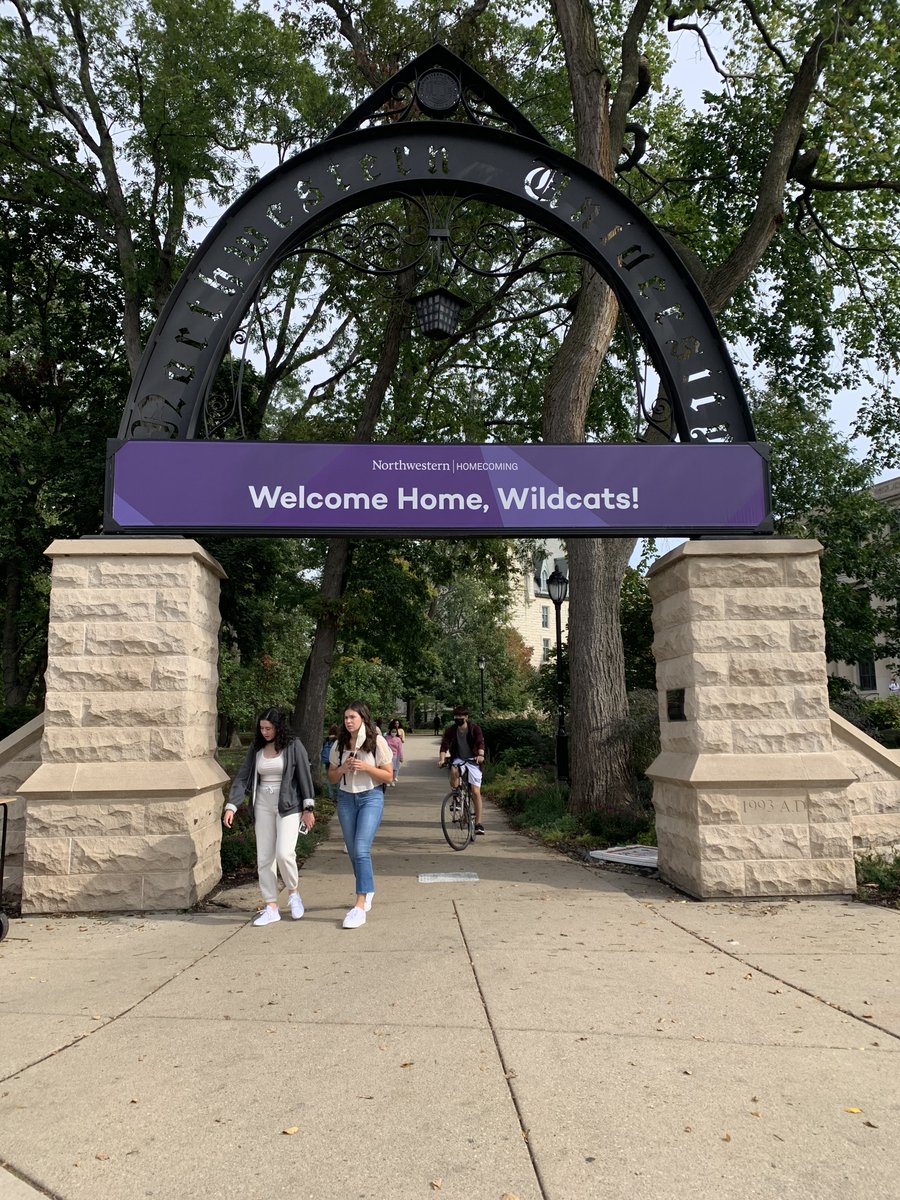 NUAlumni's tweet photo. It’s Homecoming and Reunion Weekend! Welcome home, Wildcats! Follow #NUReunion and our Instagram story this weekend for coverage of the festivities. https://t.co/8z76CK0Kno #NUHomecoming https://t.co/DLaNjfHe6B
