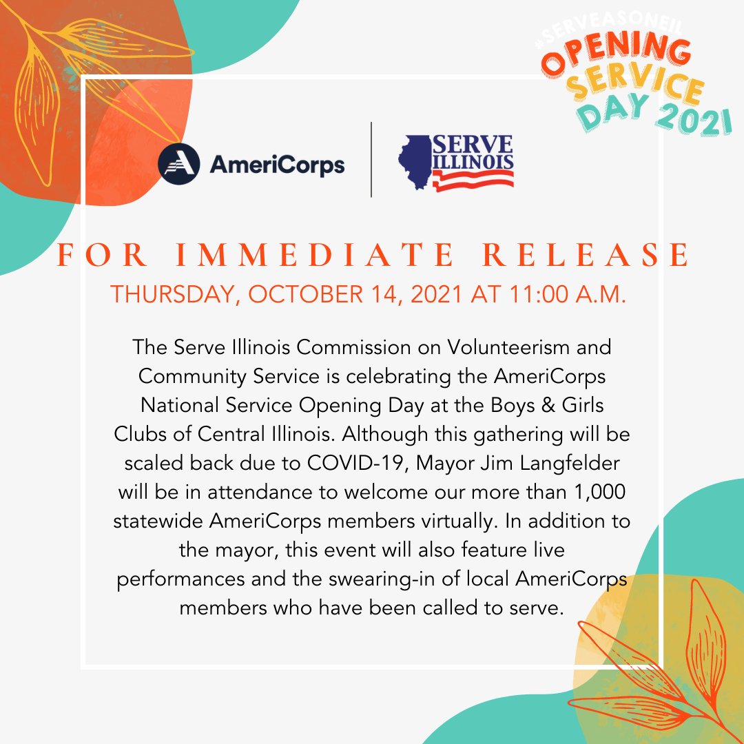ServeIllinois's tweet photo. Today, we are kicking off the AmeriCorps National Service Opening Day! ๐๐พ
We look forward to all the members who will virtually show up today to be sworn into another year of service in Illinois communities.
#ServeIL #AmeriCorps #Illinois https://t.co/kwiKXUeTqe