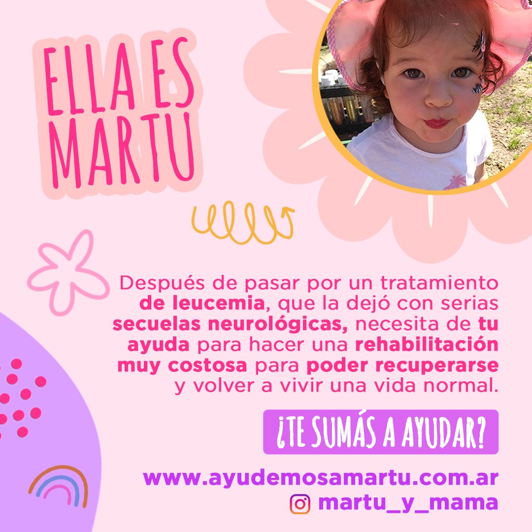 GamediaAr's tweet photo. Desde Gamedia lanzamos oficialmente la campaña #TodosPorMartu, para ayudarla a recuperar su vida
https://t.co/4wYmtEjxmc
En resumen Martu paso por una Leucemia y un Síndrome uremico que la dejo con muchas secuelas, que no le permiten vivir una vida normal... https://t.co/EhCZyHwOb2