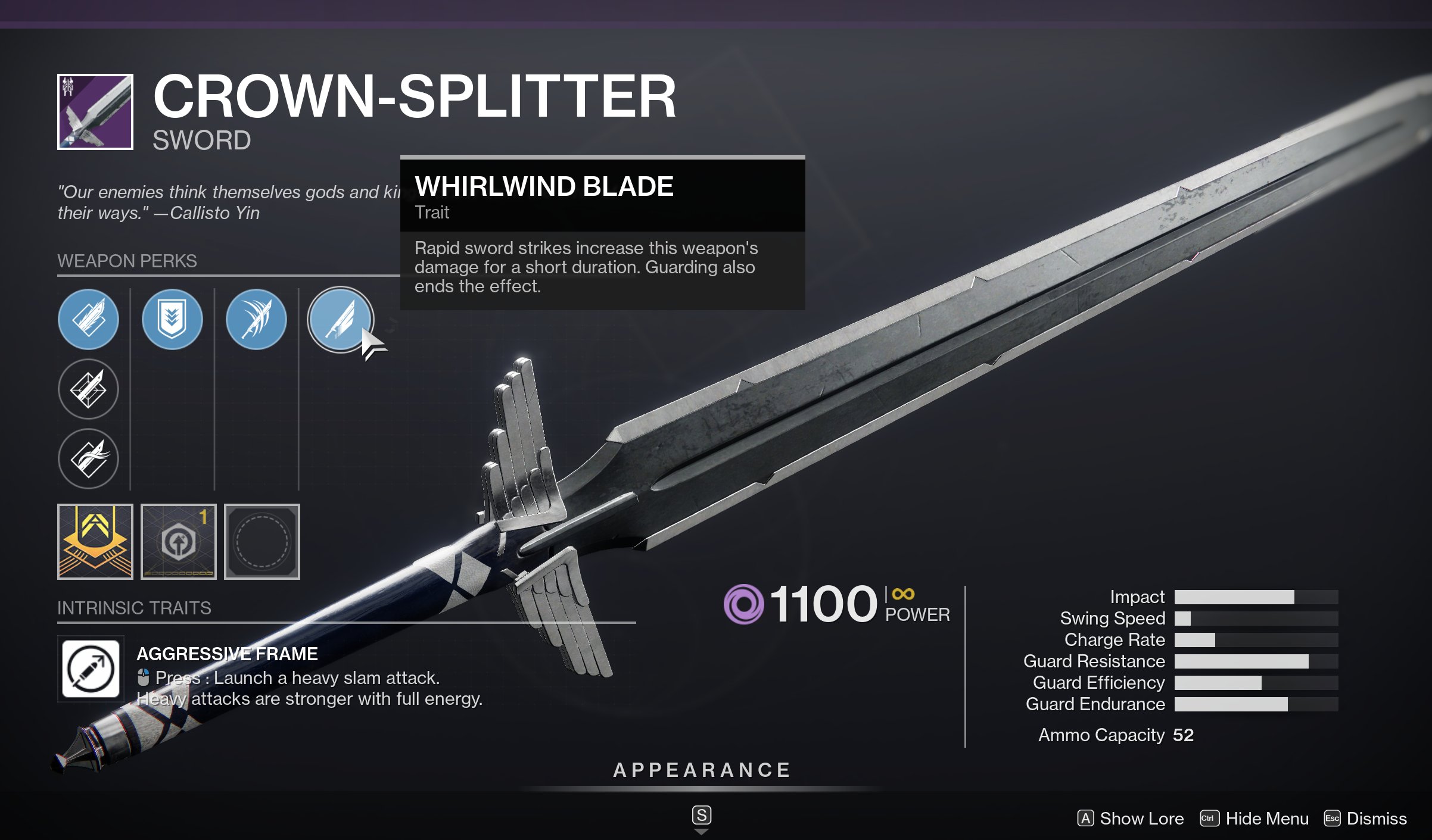 Kackishd On Twitter Destiny 2 Psa Gunsmith Is Selling A Relentless Whirlwind Crown Splitter If You Have A Titan Get This Https T Co If7h6gsqnm Twitter