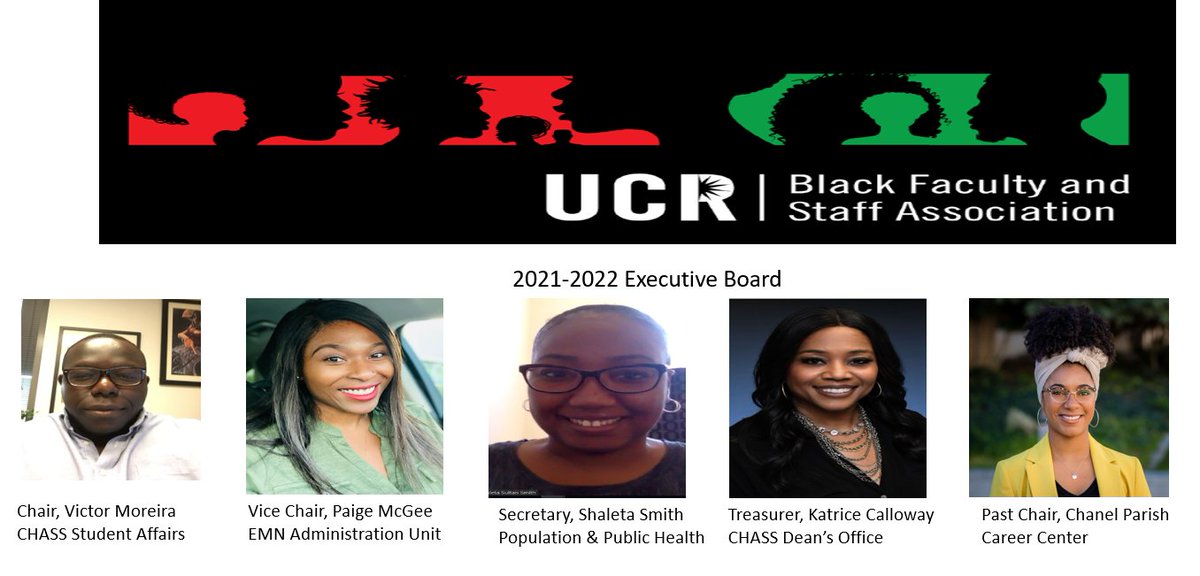Meet the UCR Black Faculty and Staff Executive Board for the 2021-2022 academic year.
