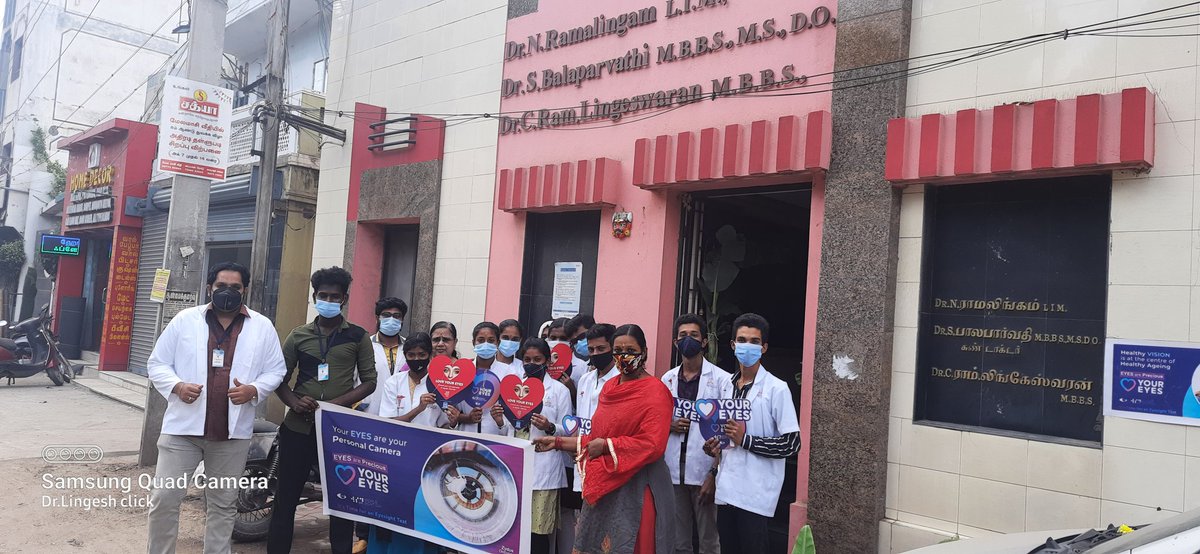 CRLingeswaran's tweet photo. World sight day  awareness campaign "❤Love your eyes" to general public by our Dr.Nainar hospital Madurai  team  and we conducted  free eye screening camp   in our hospital  too on 14/10/21. #loveyoureyes #WorldSightDay #drnainarhospital #drramlingeswaran #drbalaparvathi https://t.co/VUnQu7Dm2i