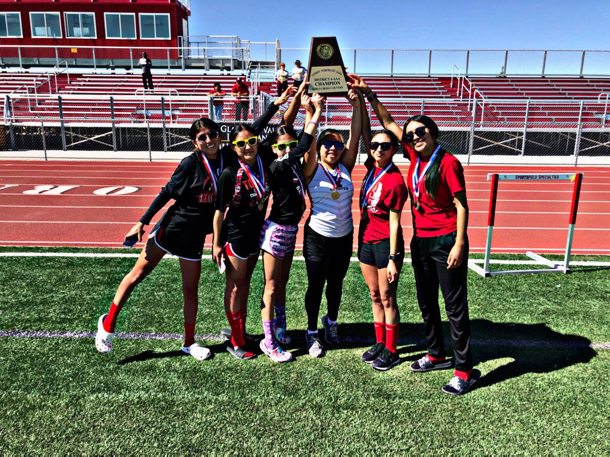 The Lady Coyotes are the District 4-3A Cross Country Champions! This is the first District Championship for a girls team in the schools history! Great job Ladies and Coaches! #PackMentality