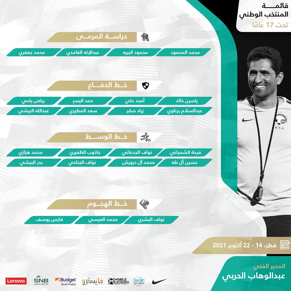 sportryac's tweet photo. محمد المحمود #حارس أكاديمية #سبورتري ونادي #الشباب .. يتصدر #قائمة الحراس المنضمين لبعثة #المنتخب #السعودي للناشئين واللتي تقيم معسكرا إعداديا في قطر استعدادا لكأس آسيا تحت 17 عام🇸🇦 .. فخورين فيك يامحمد .. وفالك المنتخب الأول 👏👏👏 https://t.co/bFfOuccxmf
