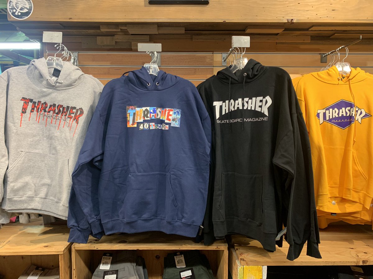 etsurf's tweet photo. #thrasher sweatshirts looking on point #etsurf #southbay #hermosabeach https://t.co/O9OHYT5KhF