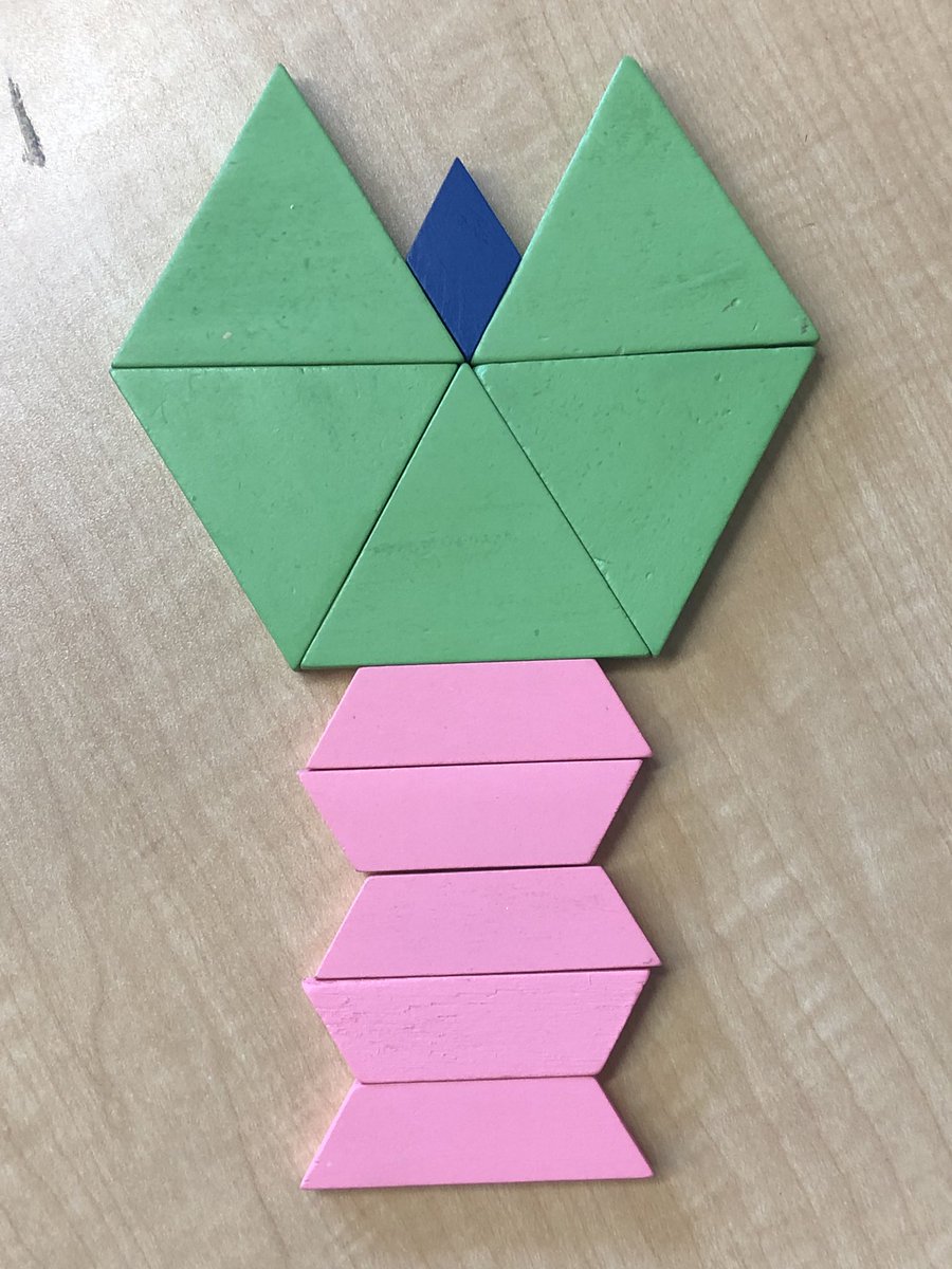 MrKSDyck's tweet photo. First day for Grade 6/7s @PortWellerPS using #DeciBlocks. Students observed #Relationships between blocks, #Ordered the blocks based on #Area and #Represented #Decimals like 1.4 and 7.2, assuming the small green equilateral triangle equalled one-tenth. #Fractions #PatternBlocks https://t.co/50Efbng0mt