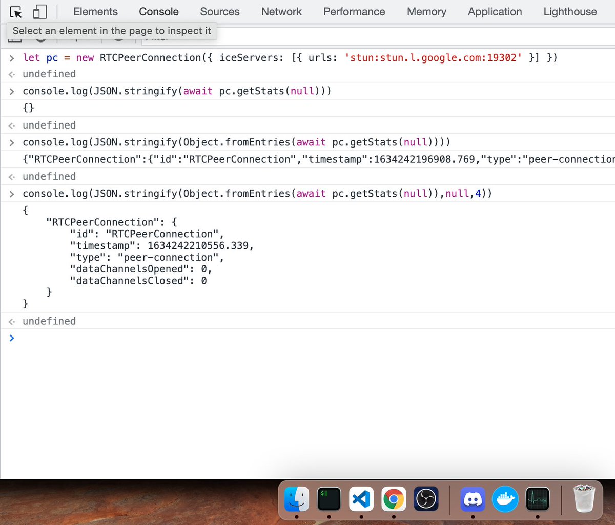 cameronelliottX's tweet photo. Need getStats() in JSON for WebRTC RTCPeerConnection?  It's not how you think... @tsahil @Cisco @nojitter @webrtc @jeresig https://t.co/oypZHfrTPr
