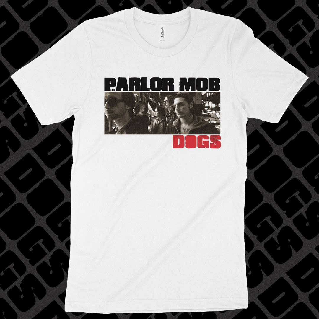 theparlormob's tweet photo. 10 years ago we released our record DOGS. Thanks to everyone who’s listened to it. Limited edition tee is up for a short while at https://t.co/rvJCUZT86z https://t.co/ZUOXE8tXgr