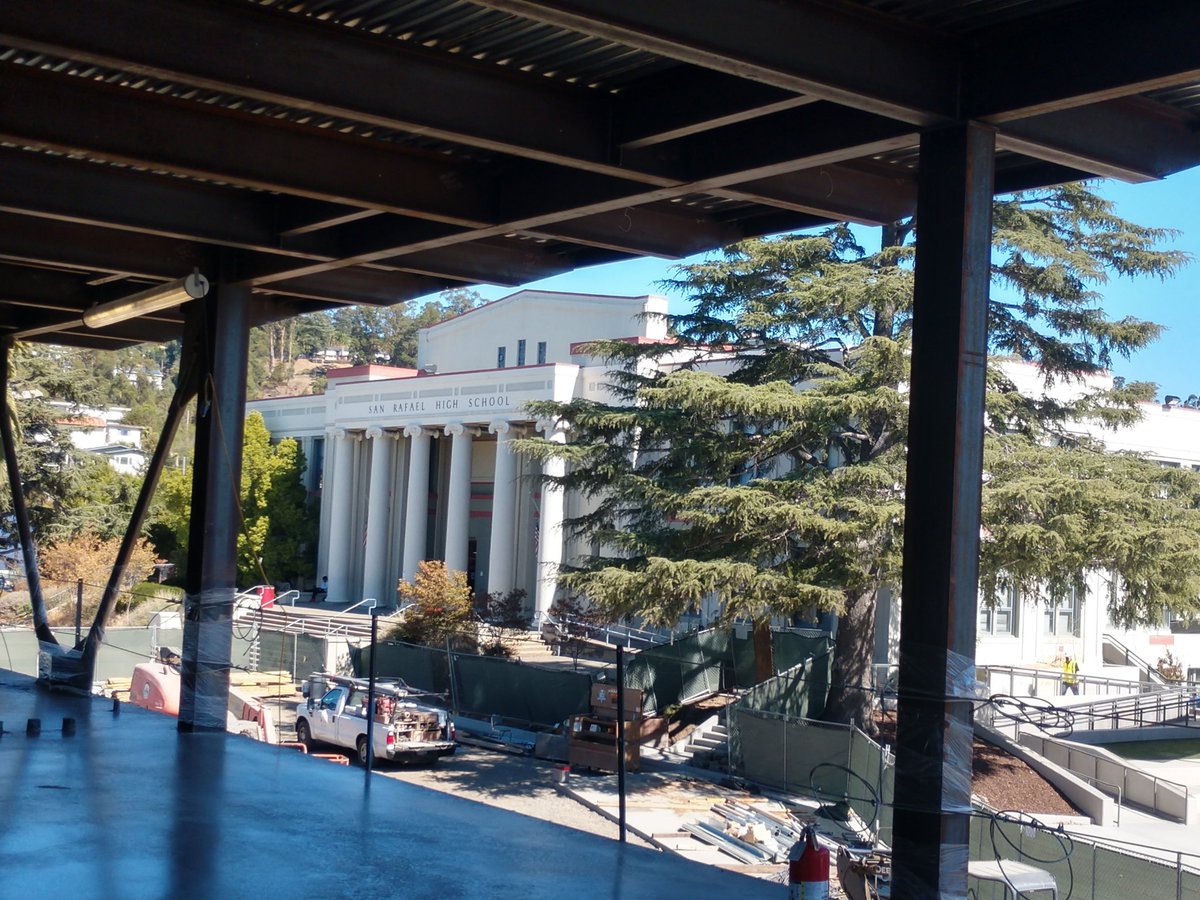 The view from inside the classrooms on the 2nd floor of San Rafael High School's new Science, Technology, Engineering, Art, &amp; Math Building. 👩‍🔬🔬