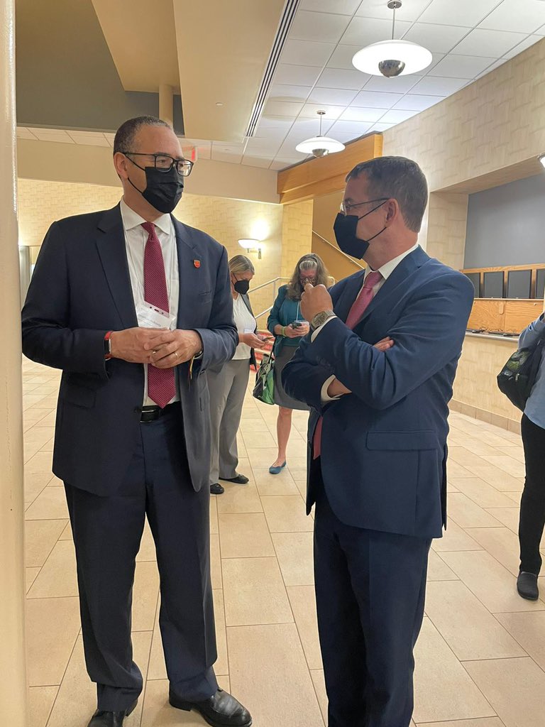 GermanyNY's tweet photo. Today CG Gill opened the first day of our two day hybrid Climate Bridge Conference with @RutgersU discussing environmental planning with regards to climate change on both sides of the Atlantic. https://t.co/jSdq6qvv3M