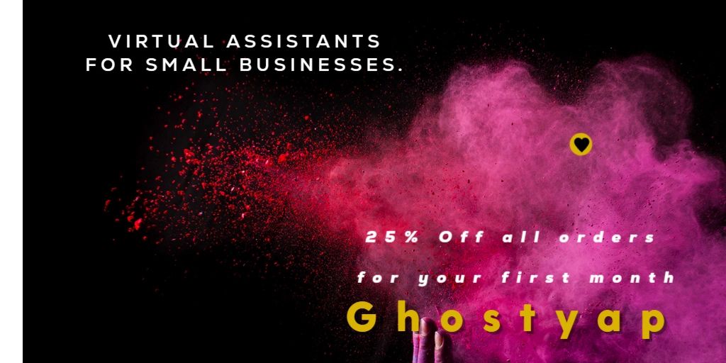 YapGhost's tweet photo. Need a virtual assistant for your business? 25% off all your services for the 1st month. Try us now! https://t.co/MOqX2bcPaK