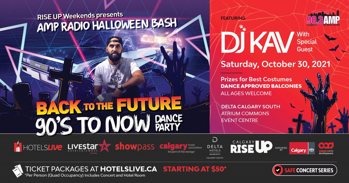 90.3 AMP Radio (@ampcalgary) on Twitter photo EVENT ANNOUNCEMENT…
<a href="/ampcalgary/">90.3 AMP Radio</a> <a href="/hotelsliveca/">HotelsLive</a> & <a href="/riseupcalgary/">RISE UP Calgary</a> present the AMP RADIO HALLOWEEN BASH!!
It’s a #BACKtotheFUTURE - 90’s To Now Dance Party!” with AMP’s own <a href="/thedjkav/">DJ Kav</a> & special guests!
Saturday Oct 30, 2021
More: ampcalgary.com/concerts-event… EVENT ANNOUNCEMENT…
<a href="/ampcalgary/">90.3 AMP Radio</a> <a href="/hotelsliveca/">HotelsLive</a> & <a href="/riseupcalgary/">RISE UP Calgary</a> present the AMP RADIO HALLOWEEN BASH!!
It’s a #BACKtotheFUTURE - 90’s To Now Dance Party!” with AMP’s own <a href="/thedjkav/">DJ Kav</a> & special guests!
Saturday Oct 30, 2021
More: ampcalgary.com/concerts-event…