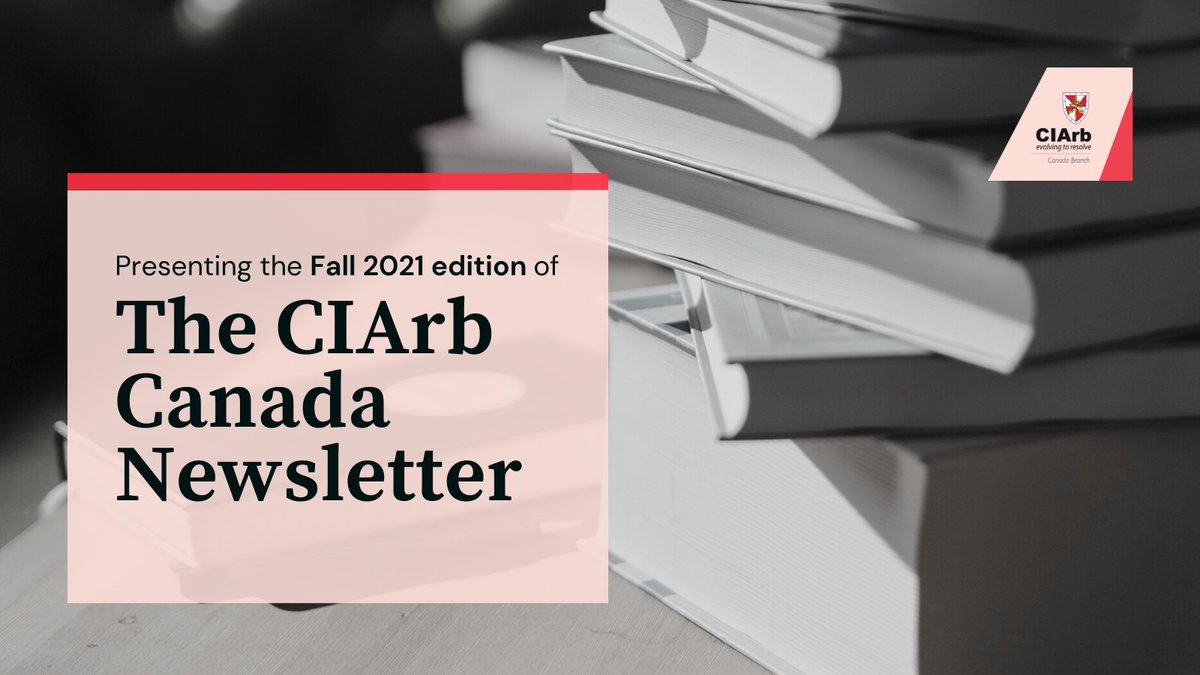 What's better for an evening read than The CIArb Canada Arbitrator? Check out the latest edition of our newsletter here: bit.ly/3vdJuk3